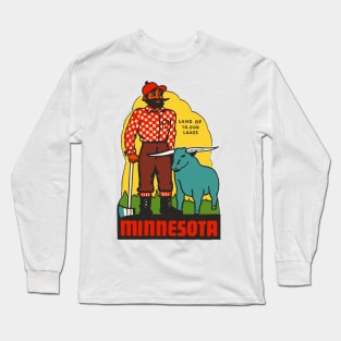 Vintage Minnesota Decal Long Sleeve T-Shirt